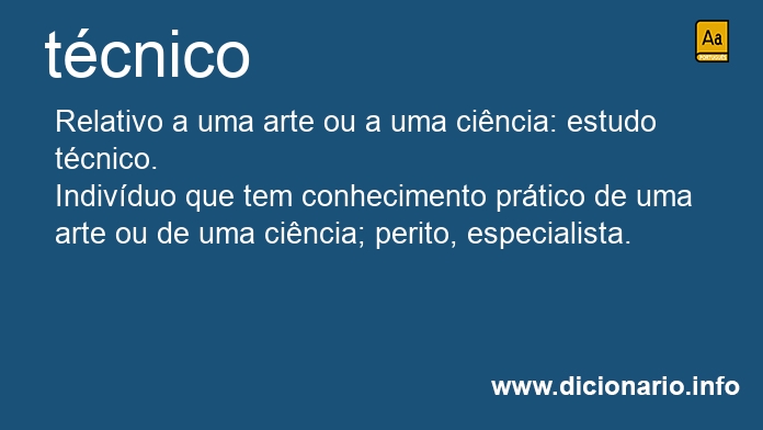 Significado de tcnico