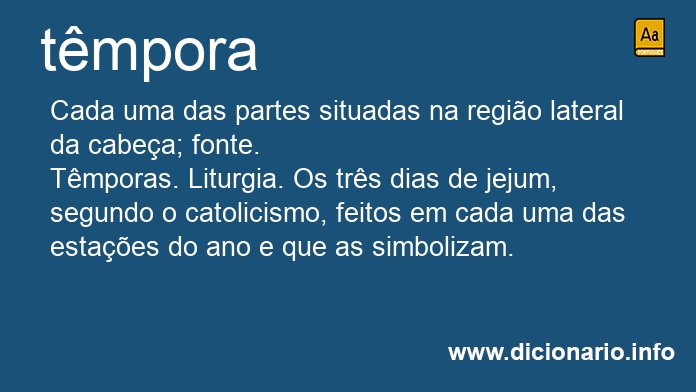 Significado de tmpora