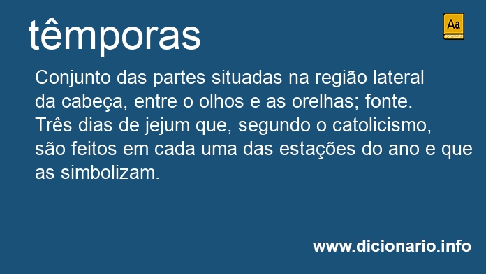 Significado de tmporas