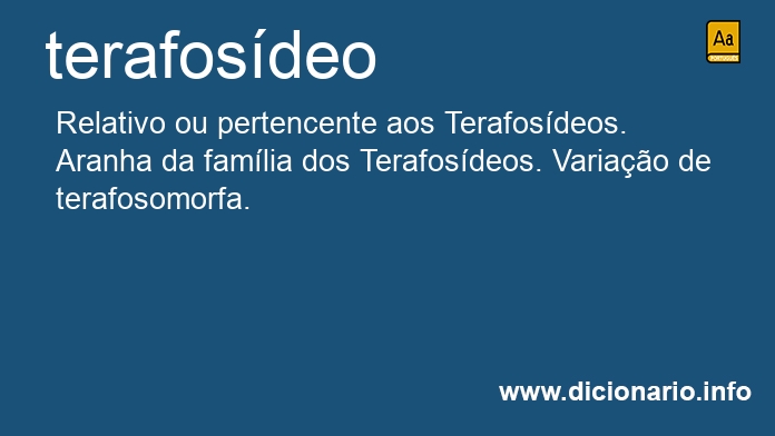 Significado de terafosdeo