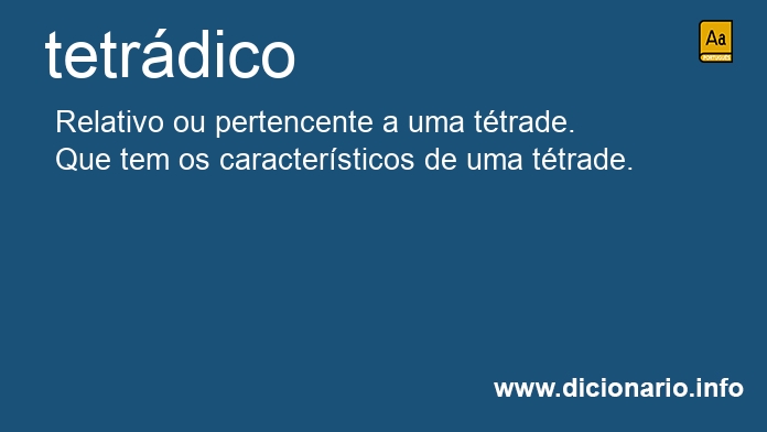 Significado de tetrdica