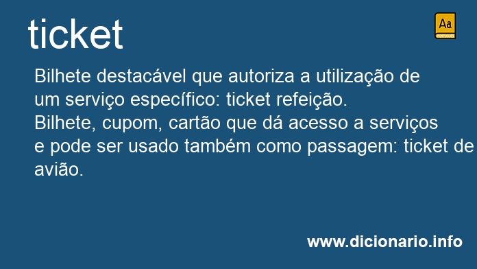 Significado de ticket