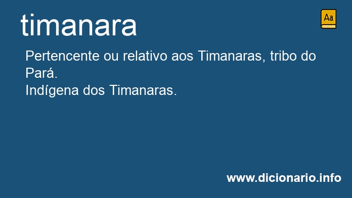 Significado de timanara