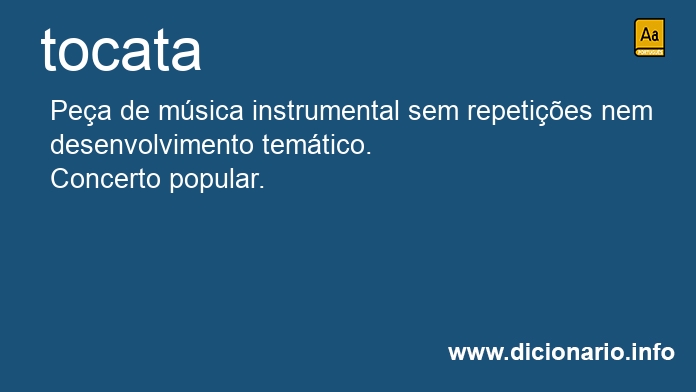 Significado de tocata