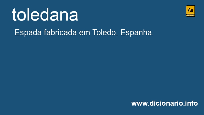 Significado de toledana