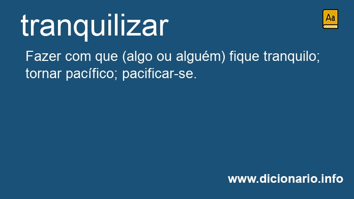 Significado de tranquilize