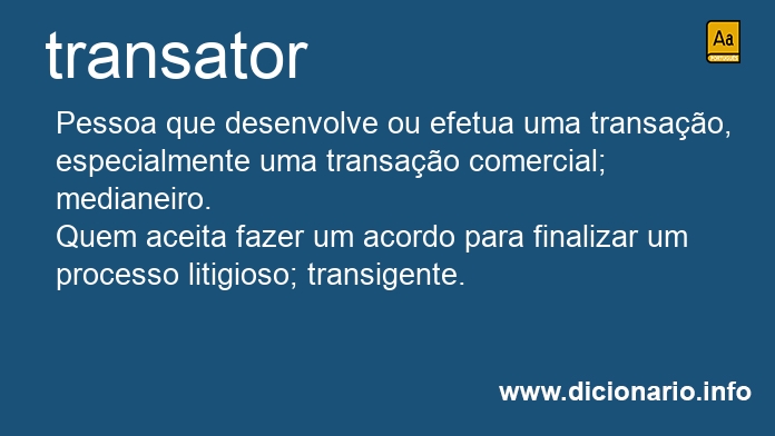 Significado de transatora