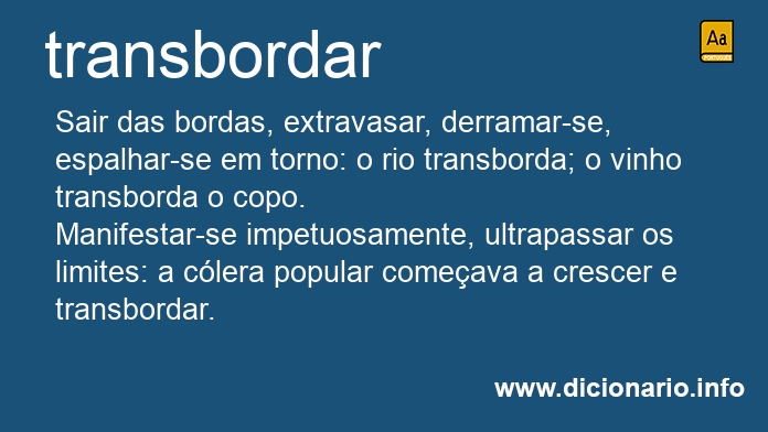 Significado de transbordara