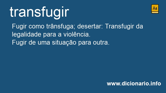 Significado de transfuge