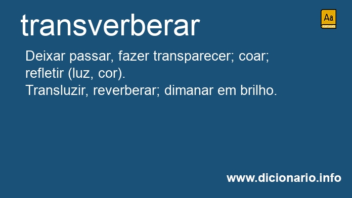 Significado de transverberaro