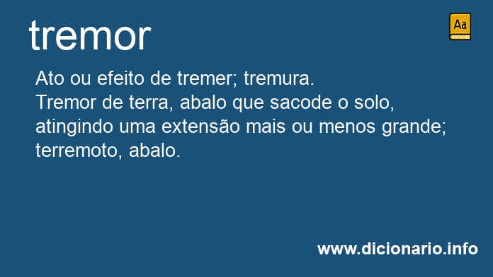 Significado de tremores