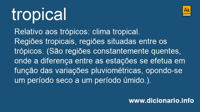 Significado de tropical