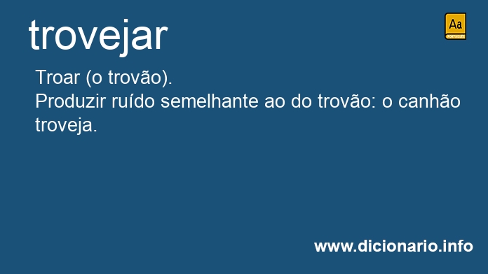 Significado de trovejai