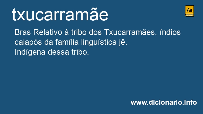 Significado de txucarrame