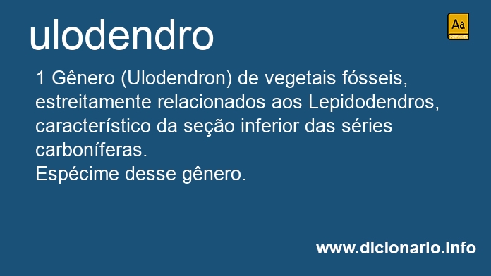 Significado de ulodendro