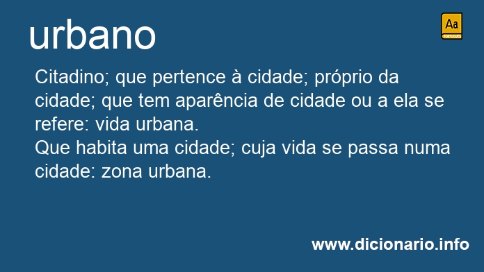 Significado de urbanos