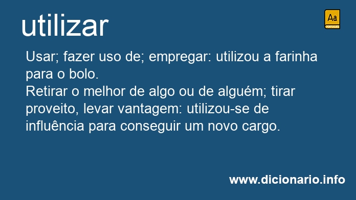 Significado de utilizar