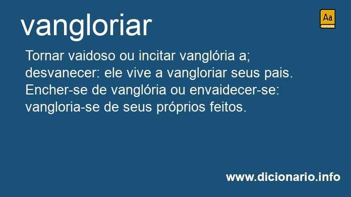 Significado de vangloriar