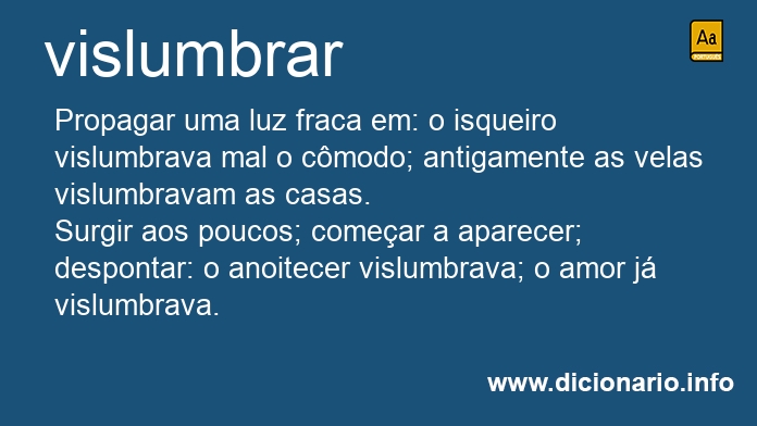 Significado de vislumbrai