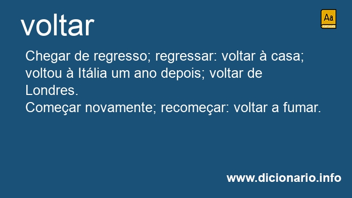 Significado de voltas