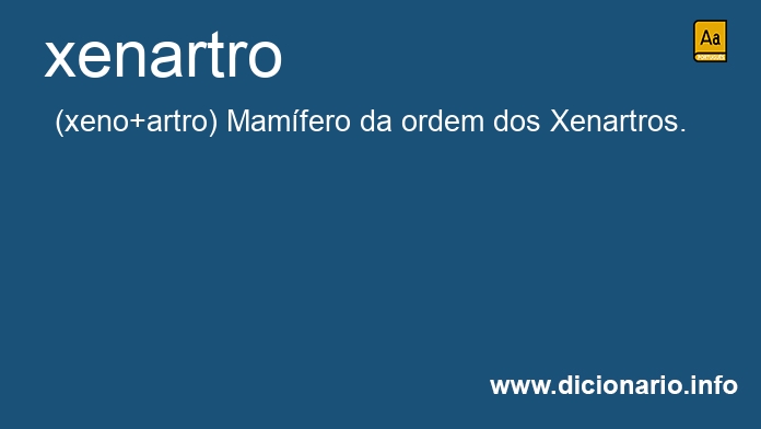 Significado de xenartro