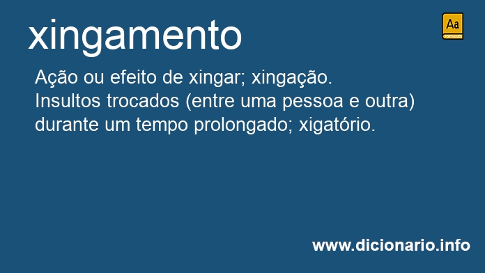 Significado de xingamento